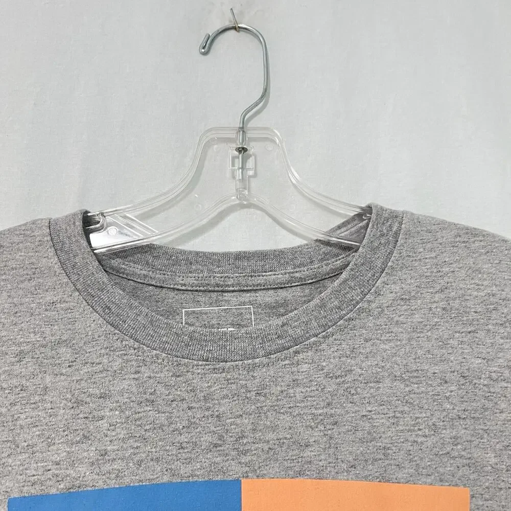 The North Face T Shirt Men Medium Gray Coordinates Never Stop Exploring EUC